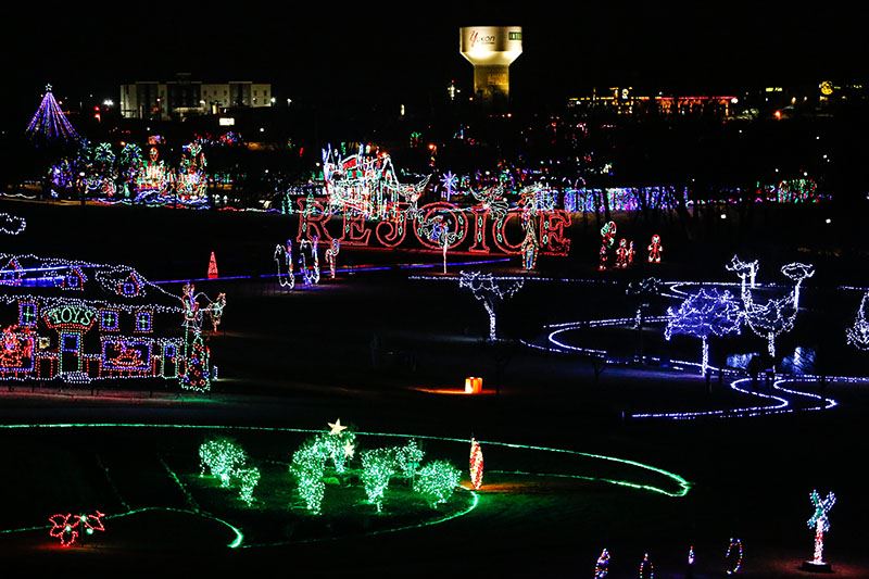 Aerial View Showing Several Light Displays 2
