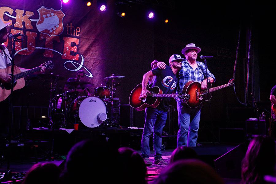 Band Addressing the Crowd Prior to Performing